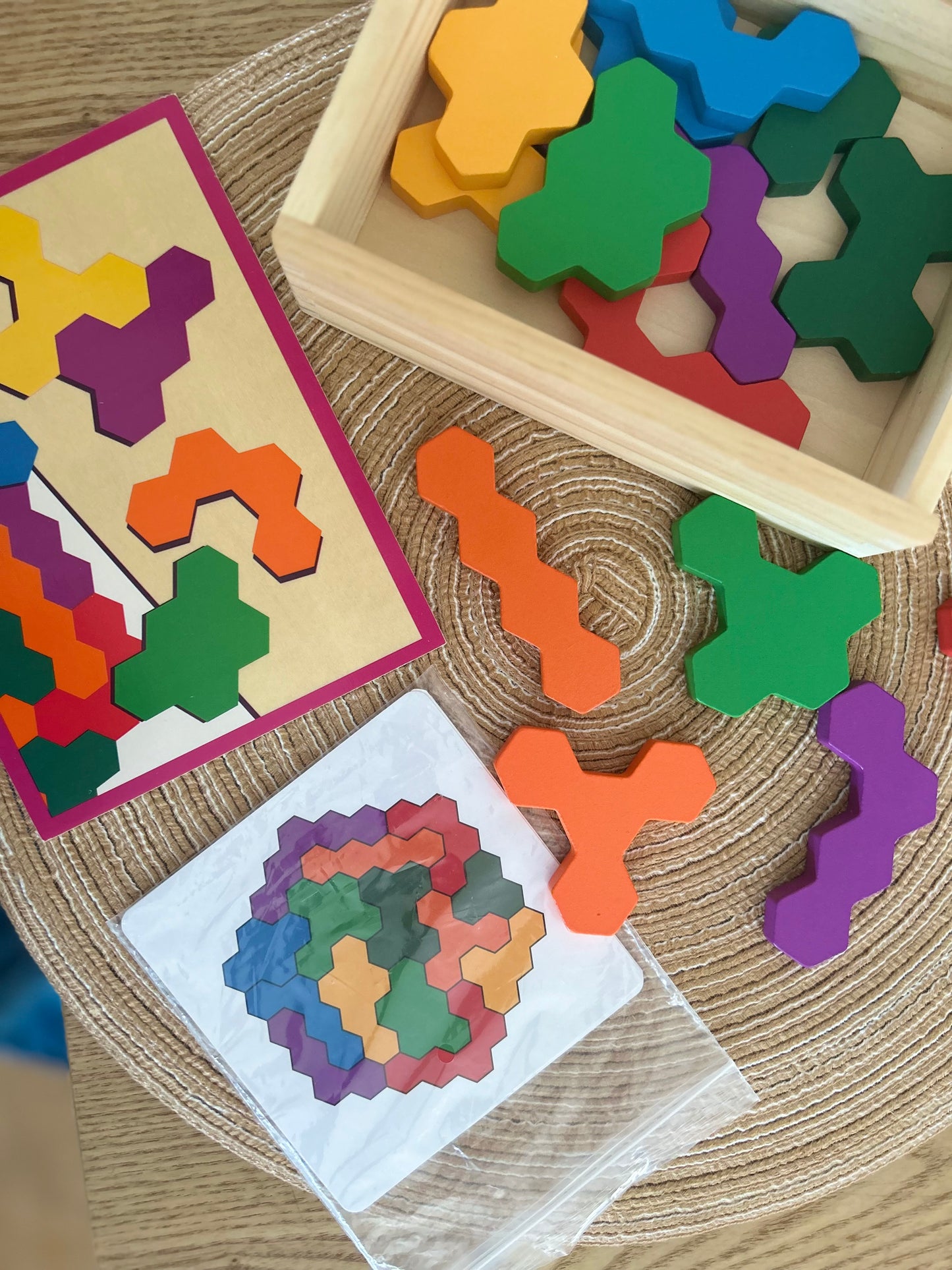 Puzzle en bois Hexagone