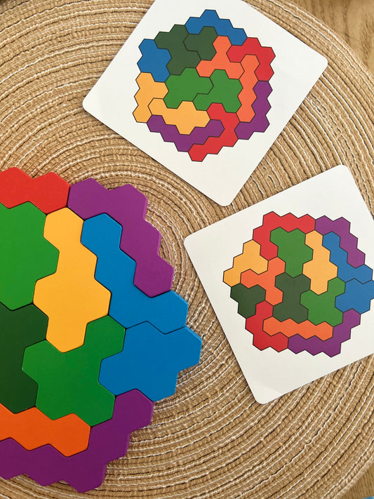 Puzzle en bois Hexagone